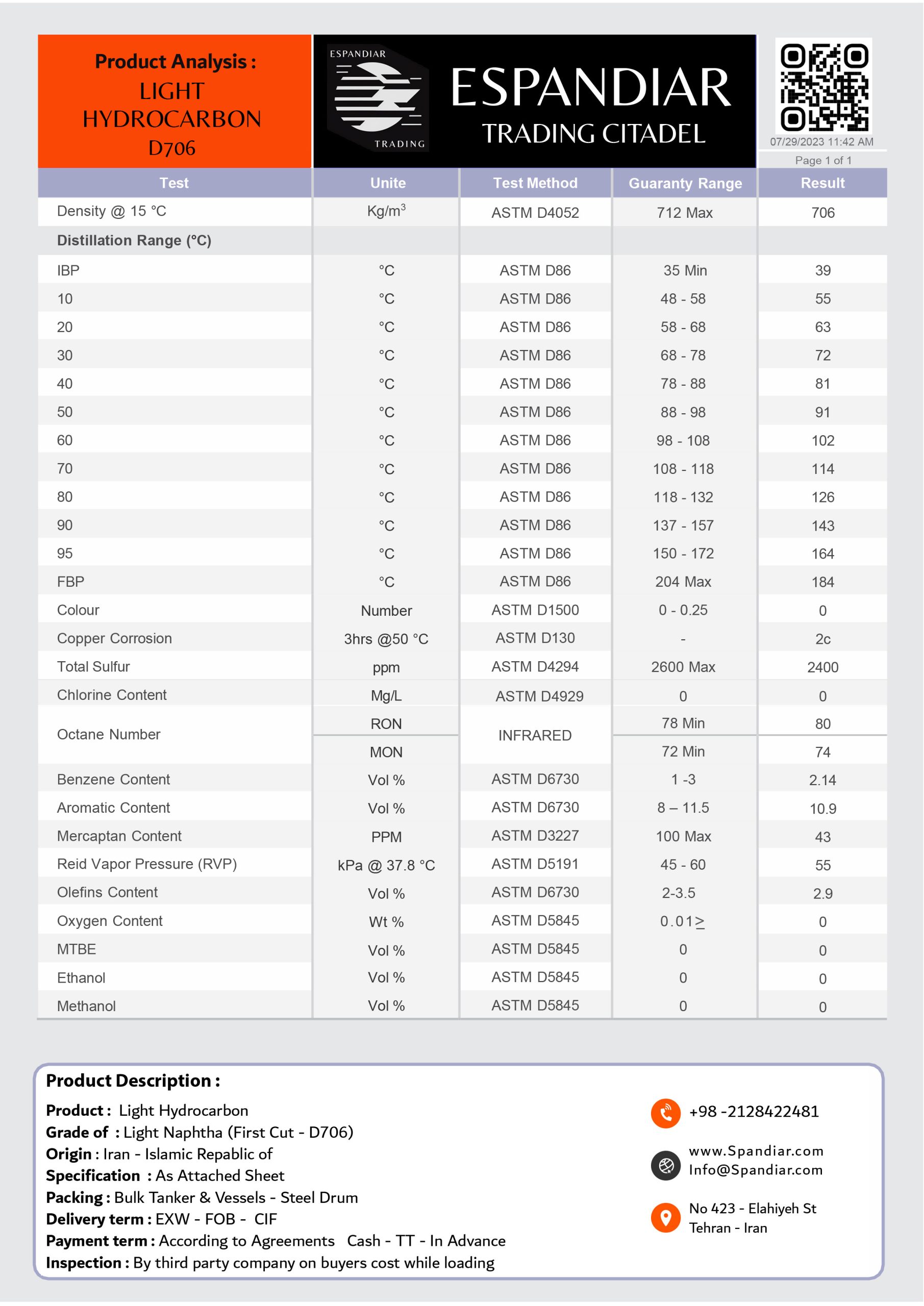 هیدروکربن سبک - D706 - تصویر 2